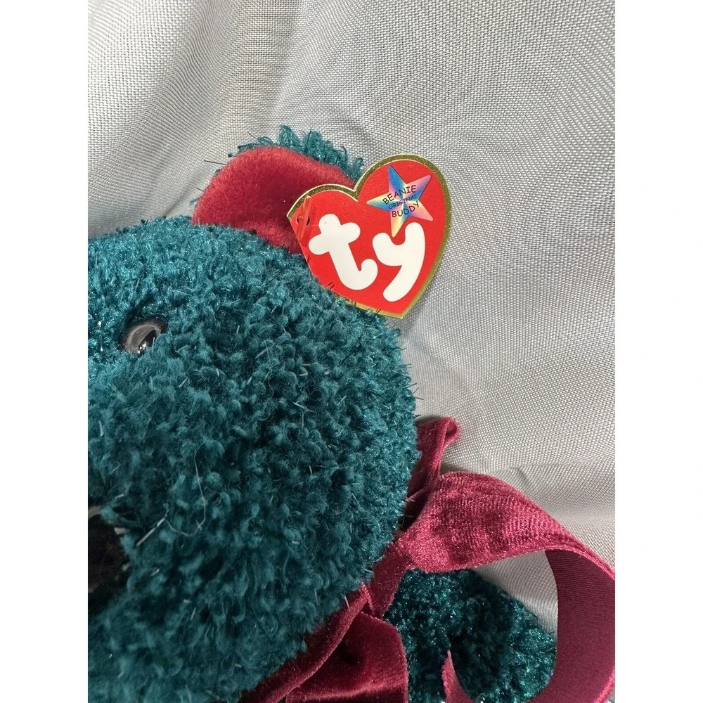 TY beanie baby 12 inch 2001‎ GREEN HOLIDAY TEDDY